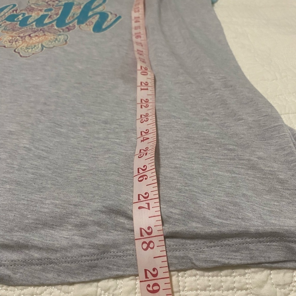 Cato Faith Graphic Tee - Gray and Teal - Picture 4 of 6